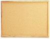 A Picture of product UNV-43602 Universal® Cork Board with Oak Style Frame 24 x 18, Tan Surface