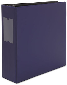 Universal One™ Non-View D-Ring Binder with Label Holder,  3" Capacity, 8-1/2 x 11, Navy Blue