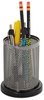 A Picture of product ROL-E23569 Rolodex™ Distinctions™ Pencil Holder,  3 1/2 dia. x 4 1/2, Metal/Black
