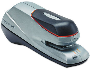 Swingline® Optima® 20 & Optima® Grip Electric Staplers,  Half Strip, Auto/Manual, 20 Sheets, Silver