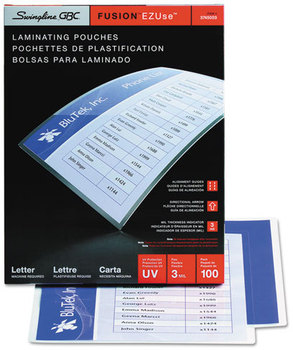Swingline™ GBC® EZUse™ Premium Laminating Pouches,  Letter Size, 100 per Box