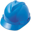 A Picture of product MSA-475359 MSA V-Gard® Hard Hats,  Fas-Trac Ratchet Suspension, Size 6 1/2 - 8, Blue