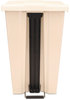A Picture of product 561-132 Rubbermaid® Commercial Step-On Receptacle,  Rectangular, Polyethylene, 23gal, Beige