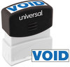 A Picture of product UNV-10071 Universal® Pre-Inked One-Color Stamp Message VOID, Blue