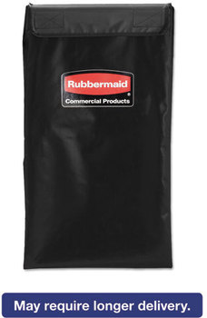 Rubbermaid® Commercial Collapsible X-Cart Replacement Bag,  4 Bushel, 220 Lbs, Vinyl, Black