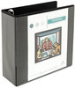 A Picture of product UNV-30753 Universal® Deluxe Easy-to-Open D-Ring View Binder 3 Rings, 4" Capacity, 11 x 8.5, Black