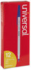 A Picture of product UNV-27421 Universal™ Ballpoint Stick Pen Fine 0.7 mm, Blue Ink, Gray/Blue Barrel, Dozen
