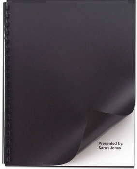 Swingline™ GBC® Opaque Plastic Presentation Covers for Binding Systems,  11 x 8-1/2, Black, 50/Pack
