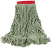 A Picture of product RCP-D253GRE Rubbermaid® Commercial Super Stitch® Blend Mop,  Cotton/Synthetic, Green, Large, 6/Case