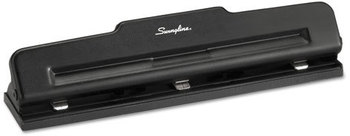 Swingline® Light-Duty Adjustable Desktop Punch,  9/32" Holes, Black