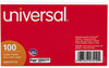 A Picture of product UNV-47216 Universal® Recycled Index Strong 2 Pt. Stock Cards Ruled, 3 x 5, Assorted, 100/Pack