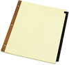 A Picture of product UNV-20821 Universal® Deluxe Preprinted Simulated Leather Tab Dividers with Gold Printing 25-Tab, A to Z, 11 x 8.5, Buff, 1 Set