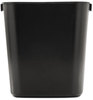 A Picture of product RCP-295500BK Rubbermaid® Commercial Deskside Plastic Wastebasket,  Rectangular, 3 1/2 gal, Black