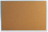 A Picture of product UNV-43613 Universal® Cork Bulletin Board 36 x 24, Tan Surface, Aluminum Frame