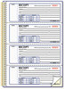 A Picture of product RED-8L810 Rediform® Gold Standard™ Money Receipt Book,  7 x 2 3/4, Carbonless Duplicate, Twin Wire, 300 Sets/Book