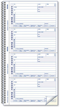 Rediform® Telephone Message Book,  2 3/4 x 5, Two-Part Carbonless, 400 Sets