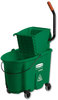 A Picture of product RCP-758888GRE Rubbermaid® Commercial WaveBrake® Side-Press Wringer/Bucket Combo,  8.75 gal, Green