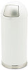 A Picture of product RCP-R1536EGLW Rubbermaid® Commercial Fire-Resistant Steel Dome Waste Receptacle,  Round, Steel, 15gal, White