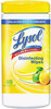 A Picture of product RAC-77182 LYSOL® Brand Disinfecting Wipes,  Lemon and Lime Blossom, White, 7 x 8, 80/Canister, 6 Canisters/Case