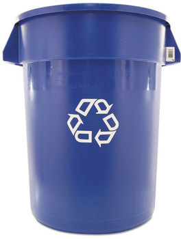 Rubbermaid® Commercial Brute® Recycling Container,  Round, 32 gal, Blue