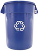 A Picture of product RCP-263273BE Rubbermaid® Commercial Brute® Recycling Container,  Round, 32 gal, Blue