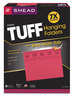 A Picture of product SMD-64043 Smead™ TUFF® Hanging Folders with Easy Slide™ Tab Letter Size, 1/3-Cut Tabs, Red, 18/Box