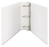 A Picture of product UNV-35424 Universal® Ledger-Size Round Ring Binder with Label Holder 3 Rings, 3" Capacity, 11 x 17, White