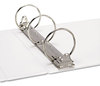 A Picture of product UNV-35424 Universal® Ledger-Size Round Ring Binder with Label Holder 3 Rings, 3" Capacity, 11 x 17, White