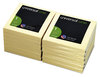 A Picture of product UNV-35664 Universal® Fan-Folded Self-Stick Pop-Up Note Pads 3" x Yellow, 100 Sheets/Pad, 12 Pads/Pack