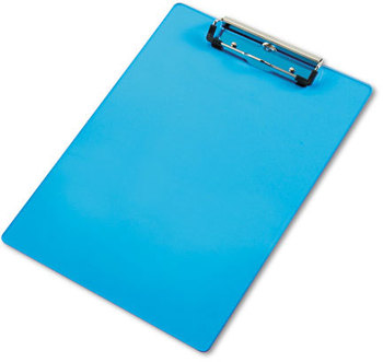 Saunders Acrylic Clipboard,  1/2" Capacity, Holds 8-1/2w x 12h, Transparent Blue
