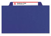 A Picture of product SMD-14077 Smead™ Six-Section Pressboard Top Tab Pocket-Style Classification Folders with SafeSHIELD® Coated Fasteners 6-Section Pocket 6 2 Dividers, Letter Size, Dark Blue, 10/BX