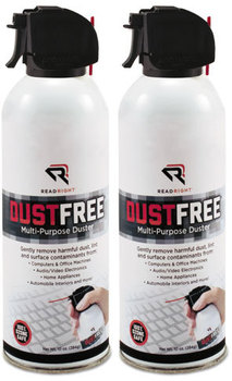 Read Right® DustFree® Multipurpose Duster. 10 oz. 2 cans/pack.