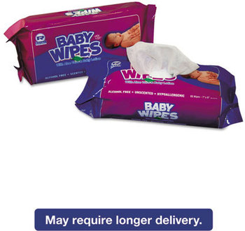 Royal Baby Wipes,  Scented, White, 80/Pack, 12 Packs/Carton