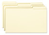 A Picture of product SMD-15334 Smead™ Reinforced Tab Manila File Folder Folders, 1/3-Cut Tabs: Assorted, Legal Size, 0.75" Expansion, 11-pt 100/Box