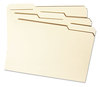 A Picture of product SMD-15334 Smead™ Reinforced Tab Manila File Folder Folders, 1/3-Cut Tabs: Assorted, Legal Size, 0.75" Expansion, 11-pt 100/Box