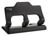A Picture of product UNV-74325 Universal® Deluxe Power Assist Three-Hole Punch 30-Sheet 7 mm Holes, Black