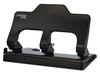 A Picture of product UNV-74325 Universal® Deluxe Power Assist Three-Hole Punch 30-Sheet 7 mm Holes, Black