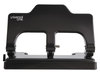 A Picture of product UNV-74325 Universal® Deluxe Power Assist Three-Hole Punch 30-Sheet 7 mm Holes, Black