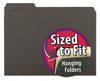 A Picture of product SMD-10243 Smead™ Interior File Folders 1/3-Cut Tabs: Assorted, Letter Size, 0.75" Expansion, Black/Gray, 100/Box