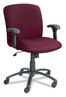 A Picture of product SAF-3491BV Safco® Uber™ Big & Tall Series Mid Back Chair Big/Tall Vinyl, Supports Up to 500 lb, 18.5" 22.5" Seat Height, Black