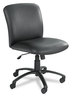 A Picture of product SAF-3491BV Safco® Uber™ Big & Tall Series Mid Back Chair Big/Tall Vinyl, Supports Up to 500 lb, 18.5" 22.5" Seat Height, Black