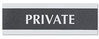 A Picture of product USS-4758 Headline® Sign Century Series Office Sign,  NO SOLICITING, 9 x 3, Black/Silver