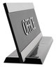 A Picture of product USS-4758 Headline® Sign Century Series Office Sign,  NO SOLICITING, 9 x 3, Black/Silver