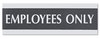 A Picture of product USS-4758 Headline® Sign Century Series Office Sign,  NO SOLICITING, 9 x 3, Black/Silver