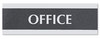 A Picture of product USS-4758 Headline® Sign Century Series Office Sign,  NO SOLICITING, 9 x 3, Black/Silver