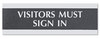 A Picture of product USS-4758 Headline® Sign Century Series Office Sign,  NO SOLICITING, 9 x 3, Black/Silver