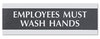 A Picture of product USS-4758 Headline® Sign Century Series Office Sign,  NO SOLICITING, 9 x 3, Black/Silver