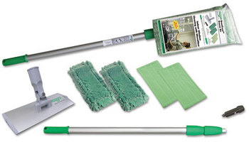 Unger® SpeedClean™ Window Cleaning Kit,  Aluminum, 72" Extension Pole, 8" Pad Holder, 4 Kits/Case