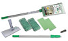 A Picture of product UNG-WNK01 Unger® SpeedClean™ Window Cleaning Kit,  Aluminum, 72" Extension Pole, 8" Pad Holder, 4 Kits/Case