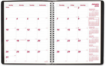 Brownline® Essential Collection 14-Month Ruled Monthly Planner 11 x 8.5, Black Cover, (Dec to Jan): 2023 2025